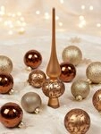 MAGIC by Inge Weihnachtsbaumkugel Kugelsortiment mit Spitze 19 Stk Winter Toffee