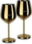 ECHTWERK Weinglas, 2-tlg., Edelstahl, PVD Beschichtung, 2-teilig, 0,5 Liter