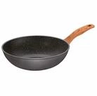 STONELINE Wok, Aluminium (1-tlg), mit echten Steinpartikeln, induktionsgeeignet, Made