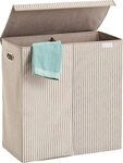 Zeller Present W&auml;schesortierer Stripes, 2-fach, Vlies, beige