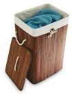 relaxdays W&auml;schekorb Bambus eckig, braun