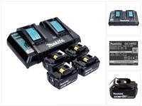 Makita Makita Power Source Kit Li 18V 4x 5Ah Akkus + Doppelladeger&auml;t...