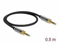 Delock 85784 - Klinkenkabel 3,5 mm 3 Pin Stecker zu Stecker mit... Audio-Kabel,