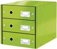 LEITZ Organizer Schubladenset Click & Store Wow 3 Schubladen Graukarton gr&uuml;n