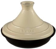 Staub Auflaufform Tajine 28cm rund cream, Gusseisen, Gusseisen / Keramik