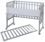 roba&reg; Beistellbett roba Style grau, Beistellbett inkl. Matratze & Nestchen mit