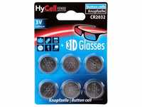 HyCell 6x CR2032 Batterie Lithium Knopfzelle 3V Knopfbatterien Knopfzelle