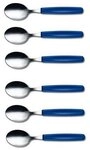 Victorinox Besteckl&ouml;ffel Tafell&ouml;ffel Set aus Edelstahl, 6 St&uuml;ck, Essl&ouml;ffel, Blau,