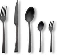 ECHTWERK Besteck-Set AVELINO 30 tlg Black Edition (30-tlg), 6 Personen, Edelstahl