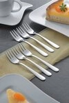 Esmeyer Besteck-Set Kuchengabel SYLVIA 14,8cm Nr. 156-121, Edelstahl 18/0, PA= 12Stk,