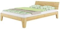 ERST-HOLZ Massivholzbett Doppelbett 160 x 200 cm Holzbett mit Schr&auml;gen Pfosten