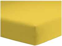 Schlafgut Basic Jersey-Spannbetttuch 140x200-160x200cm gelb