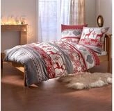 TRAUMSCHLAF Bettw&auml;sche Hirsch, Flanell, 2 teilig, Flanell-Winterbettw&auml;sche in