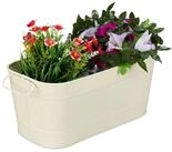 relaxdays Blumenkasten Metall, Creme