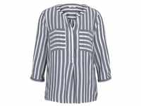 TOM TAILOR Blusenshirt blouse striped, offwhite navy vertical stripe
