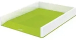 LEITZ Briefablage Briefkorb Wow Duo Colour A4 Polystyrol wei&szlig;/gr&uuml;n gr&uuml;n