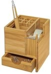 WEDO Aufbewahrungsbox Bambus braun Bambus 4 F&auml;cher 10,3 x 10,3 x 11,7 cm