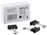 Maul MAUL Foldback-Klammer, schwarz, (B)19 mm, Klemmweite: 7 mm Tintenpatrone