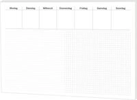 RNK Verlag Schreibtischunterlage Office - liniert & kariert wei&szlig; 30 Blatt