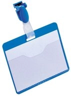 DURABLE Hinweisschild DURABLE 8106 Namensschild mit Clip 90x60mm offen blau - 25
