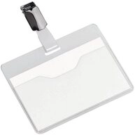 DURABLE Hinweisschild DURABLE 8106 Namensschild mit Clip 90x60mm offen - 25...