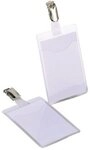 DURABLE Hinweisschild Namensschild mit Clip f&uuml;r Betriebsausweise 90x60mm VE=25
