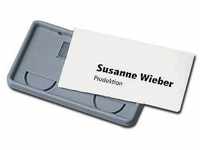DURABLE Hinweisschild DURABLE 8129 Clip Card Magnet Namensschild 75x40mm grau -...