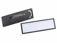 DURABLE 813301 Namensschild Clip-Card + Plattennadel 17x67mm schwarz Packung...