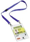 DURABLE Hinweisschild 10 Namensschilder EVENT mit Textilband A6 - blau, Mit