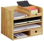 relaxdays Organizer Schreibtisch Organizer Bambus