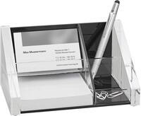 WEDO Tischaufsatz Schreibtischbutler Exclusiv Acryl incl. Zettelbox 150 Blatt