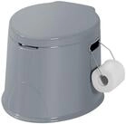 KOMFOTTEU Campingtoilette, mit Toilettenpapierhalter, Deckel & abnehmbare Eimer