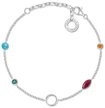 THOMAS SABO Charm-Armband Farbige Steine, imitierter T&uuml;rkis, Korund (synth),