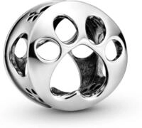 Pandora Kettenanh&auml;nger Pandora Offen gearbeiteter Hundepfotenabdruck Charm...