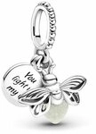 Pandora Bead Silber Charm-Leuchtendes Gl&uuml;hw&uuml;rmchen