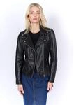Lederjacke FREAKY NATION "Biker Princess", Damen, Gr. XS(34), schwarz, Oberstoff: