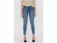 Vero Moda Skinny-fit-Jeans VMTILDE mit Zipper am Saum, blau