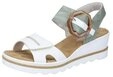 Rieker Sandalette, Sommerschuh, Sandale, Keilabsatz, mit auff&auml;lliger Schmuckspange