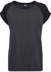 URBAN CLASSICS Kurzarmshirt Urban Classics Damen Ladies Contrast Raglan Tee (1-tlg)