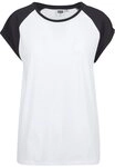 URBAN CLASSICS Kurzarmshirt Urban Classics Damen Ladies Contrast Raglan Tee (1-tlg)