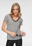 V-Shirt LEVI'S "PERFECT VNECK", Damen, Gr. S (36), schwarz-wei&szlig; (schwarz, ecru),