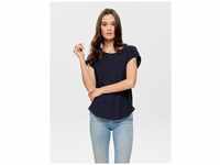 ONLY Kurzarmbluse ONLVIC S/S SOLID TOP NOOS PTM, blau