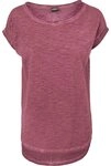 URBAN CLASSICS Kurzarmshirt Urban Classics Damen Ladies Long Back Shaped Spray...
