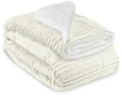 Wohndecke Sherpa Decke Kuscheldecke Glitzereffekt XL Natur Elisa, 150x200cm,