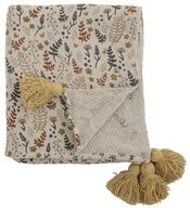 Bloomingville Tagesdecke Filipa, Decke mit Quasten Baumwolle Kuscheldecke Kinderdecke