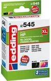 edding schwarz color Druckerpatronen kompatibel zu HP 302XL (F6U67AE) 2er-Se