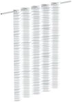 Eisl Duschvorhang White Wave Breite 180 cm, waschbarer Antischimmel Textil Vorhang