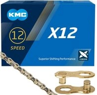 KMC Fahrradkette KMC Kette X12 Ti-N Gold/Black 1/2"" x 11/128""" 126 Glieder...