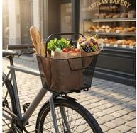 AtranVelo Fahrradkorb AtranVelo System Korb Daily M 22l 40x25x30cm schwarz...