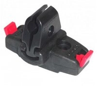 KlickFix Fahrradsattel KLICKfix Satteladapter mit Seilschlosshalter, schwarz, f&uuml;r
